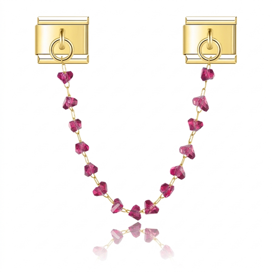 Chaîne cristal rose