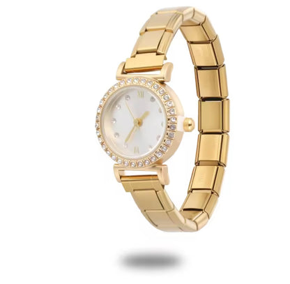 Montre ronde strass