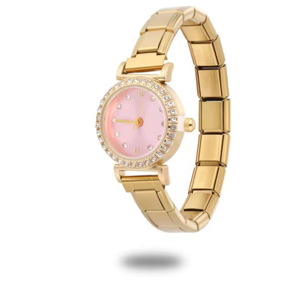 Montre ronde strass