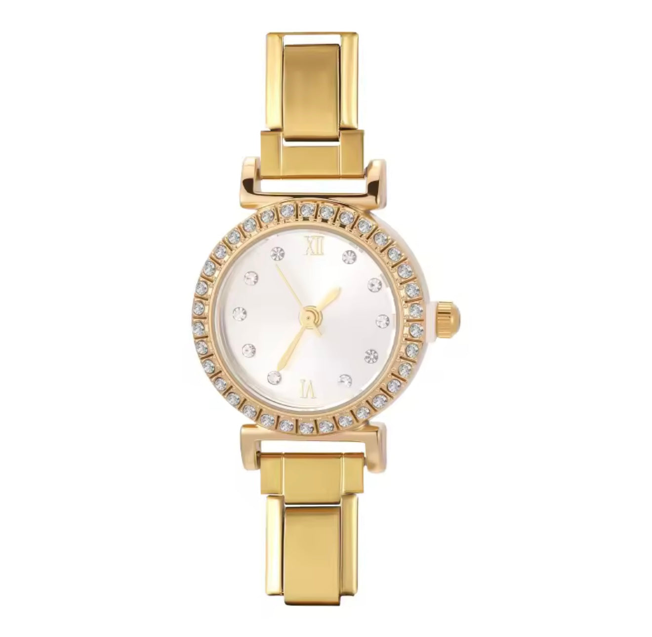 Montre ronde strass