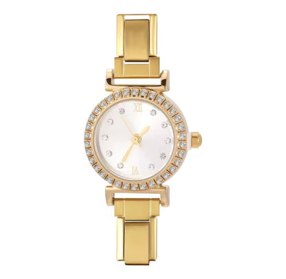 Montre ronde strass
