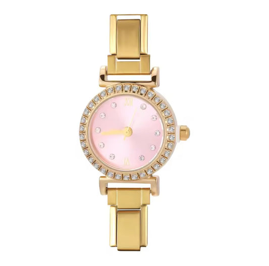 Montre ronde strass