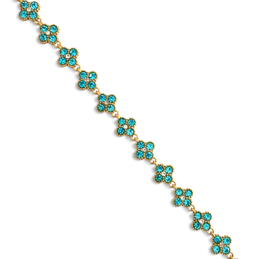 Bracelet Flower bleu