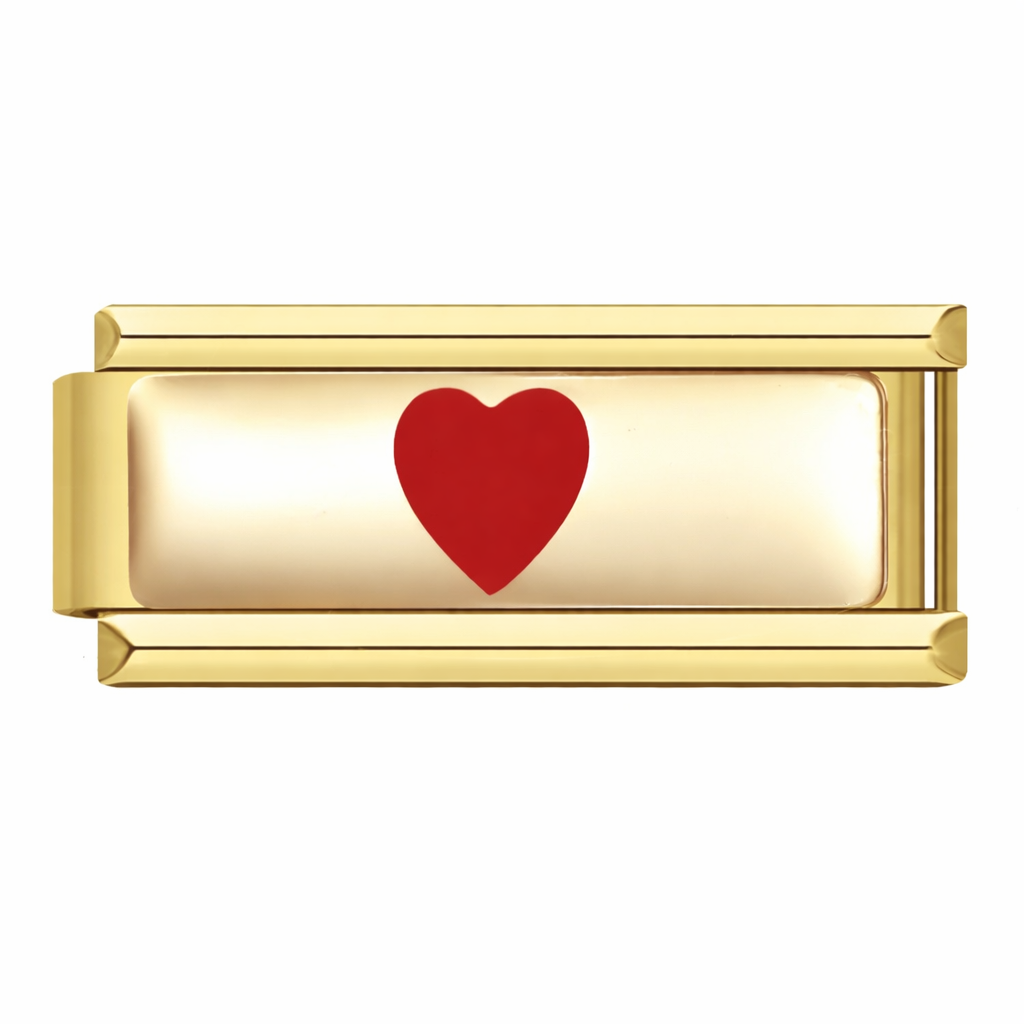 Double charm cœur rouge