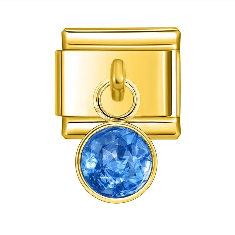 Strass pendentif gold