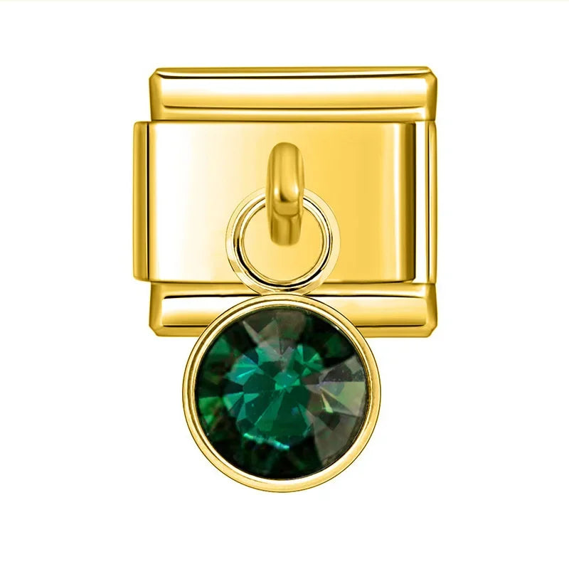 Strass pendentif gold